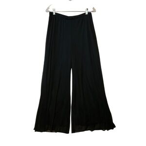 DRESS BARN COLLECTION sz Large Petite Elegant Dress Pants Lined Swishy Black